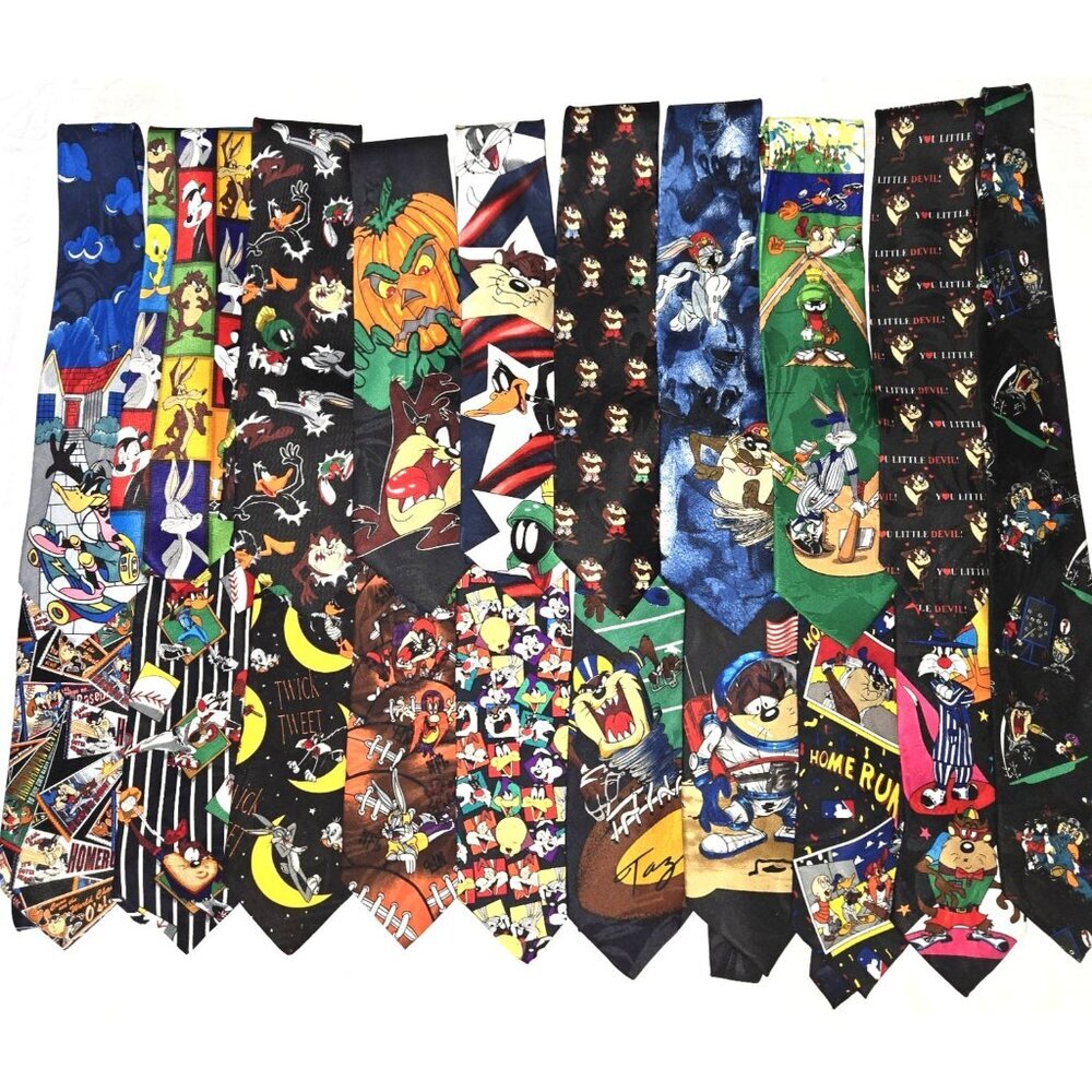 Lot Of Looney Tunes Ties Novelty Mens Ties Dopamine Statement 20pc